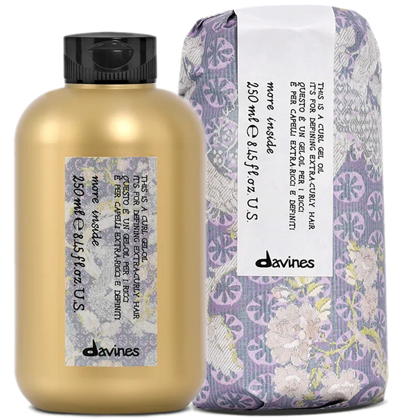 Aceite en Gel para cabello rizado hidratante anti encrespado de Davines Curl Gel Oil - More Inside