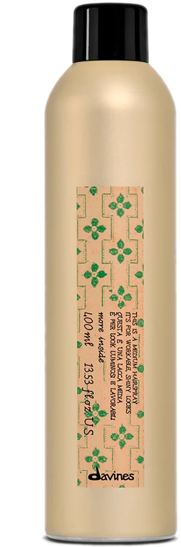 Laca de fijacón media de Davines Medium Hairspray - More Inside