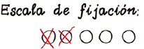 Escala de fijación dos de cinco