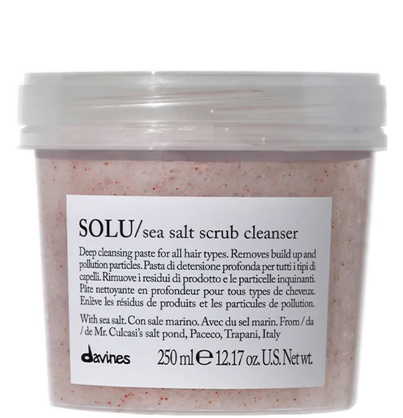 Exfoliante SOLU SEA SALT SCRUB de Davines 250 ml y 75 ml